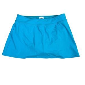 Lands End Women's Turquoise Swim Skirt size 8P 522580